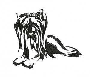 Stickdatei - Yorkie Yorkshire Terrier Silhouette